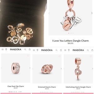 Pandora rose gold charms